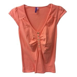New Emma & Sam Coral Pink Mother of Pearl Blouse